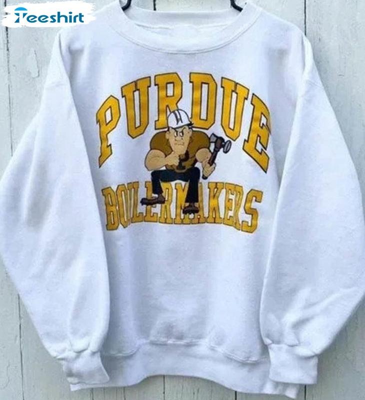 Vintage Ncaa Purdue Boilermakers Sweatshirt, Trendy Unisex Sweatshirt