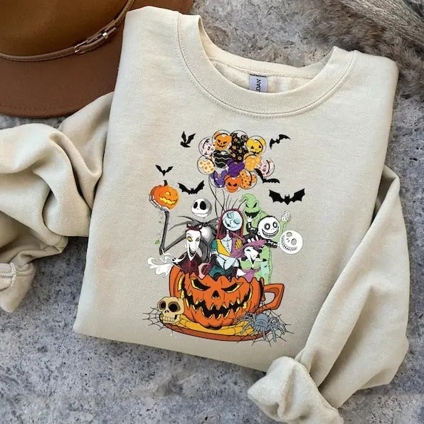 Vintage Nightmare On Main Street Shirt, Jack Skellington Shirt, Oogie Boggie Shirt, Halloween Shirt, Jack And Sally Shirt S60