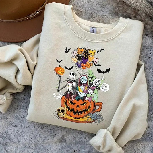 Vintage Nightmare On Main Street Shirt, Jack Skellington Shirt, Oogie Boggie Shirt, Halloween Shirt, Jack And Sally Shirt S60