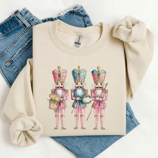 Vintage Nutcrackers Sweatshirt, Nutcracker Christmas Shirt, Christmas Vibes Tee, Christmas T-shirt, Cute Christmas Sweatshirt, Full Color Print