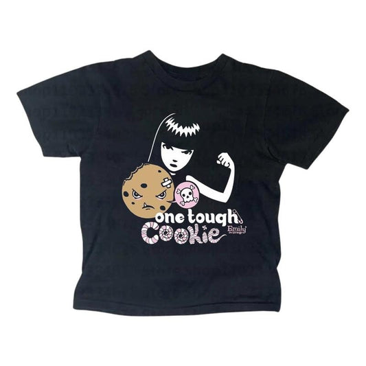 Vintage One Tough Cookie Baby Tee - Emily The Strange Shirt, Gothic Emo Girl Baby Tee, Y2k Women's Fitted T-Shirt, Casual Summer Wear