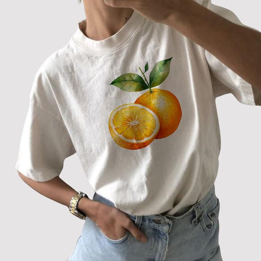 Vintage Orange Graphic Shirt, Aesthetic Orange Shirt, Fruit Graphic Tees For Women, Vintage Fruits Tees, Orange Tee, Funny Gift For Fruits Lover, Comfort Colors Shirt For Girl, Women's Tops, Oversized Womenswear, Cotton Fabric Relaxed Fit Chic Style