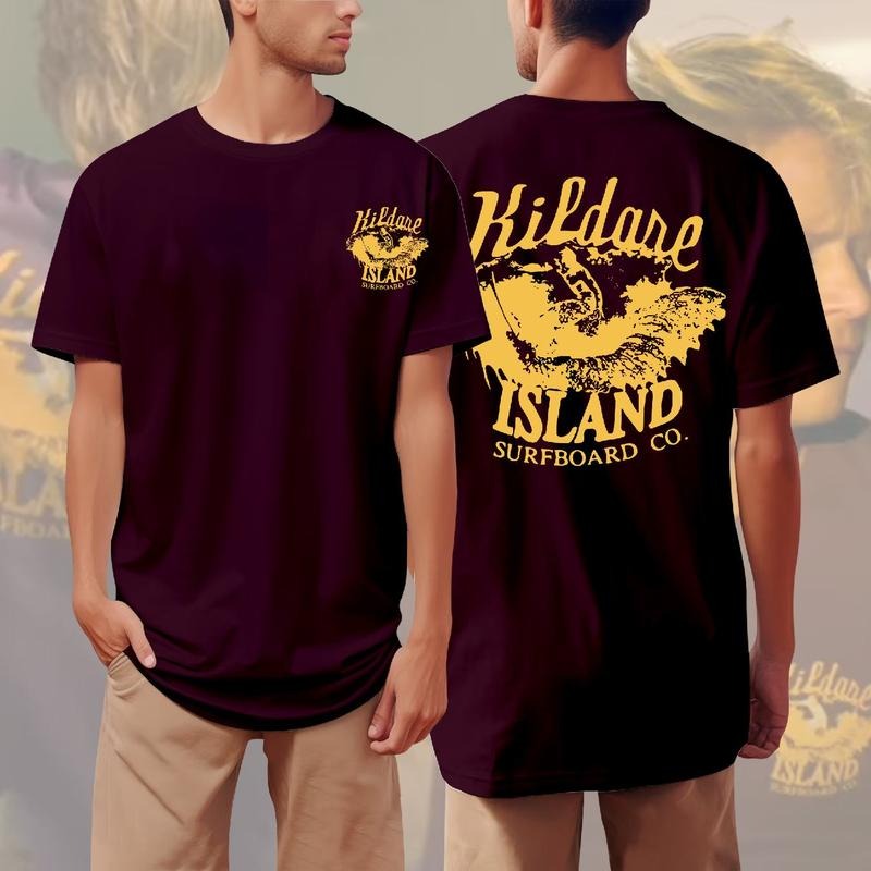 Vintage Outer Banks Movies Shirt, Outer Banks Kildare Island Surfboard Silhouette T-Shirt