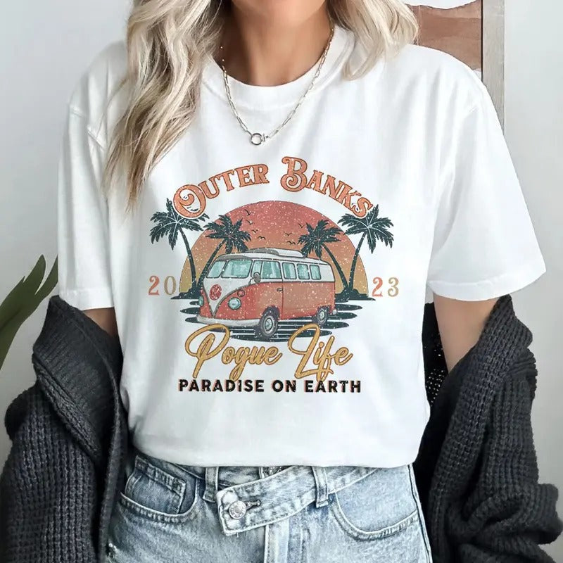 Vintage Outer Banks Pogue life shirt, Paradise on Earth shirt OBX3 Shirt John B Rafe Cameron Shirt