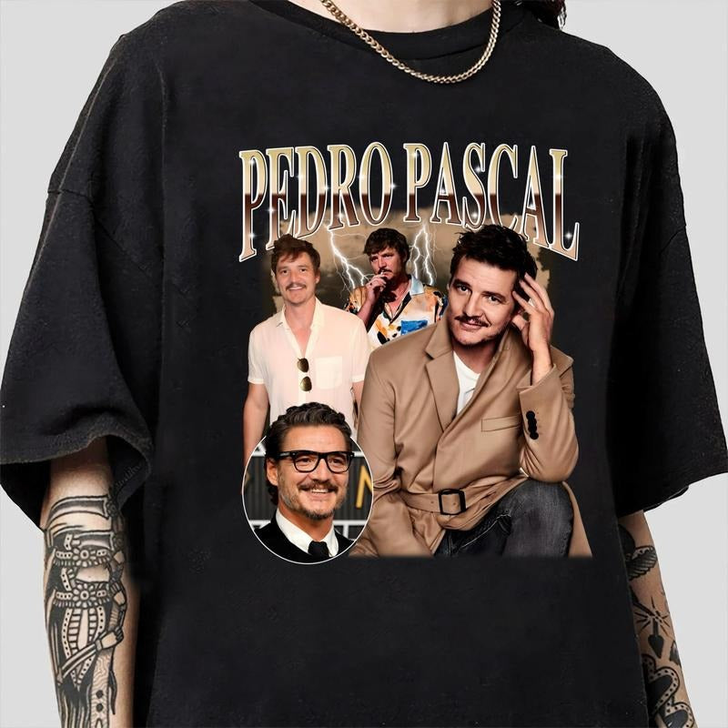 Vintage Pedro Pascal T-Shirt, Pedro Pascal Tribute Celebrity T-Shirthirt, Narco Pedro Pascal Fans Gift