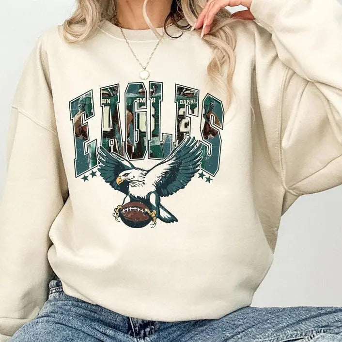 Vintage Philadelphia Football Sweatshirt, Philadelphia Champion Football Tee, Football Fan Gift, Bird Gang Outfit Hoodie