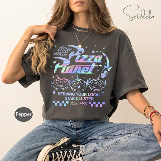 Vintage Pizza Planet T Shirt Hoodie Sweater Toy Story Shirt Toy Story Alien Shirt Pizza Planet Alien Shirt Toy Story Friends Shirts