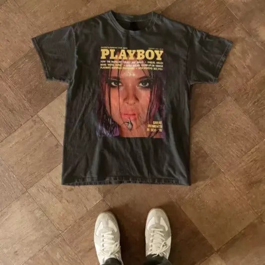Vintage Playboy February 1977 print ad tee, Unisex T-shirt, Y2k Shirt, Gift For Men Women Hoodie, Sweatshirt | DripVista.com