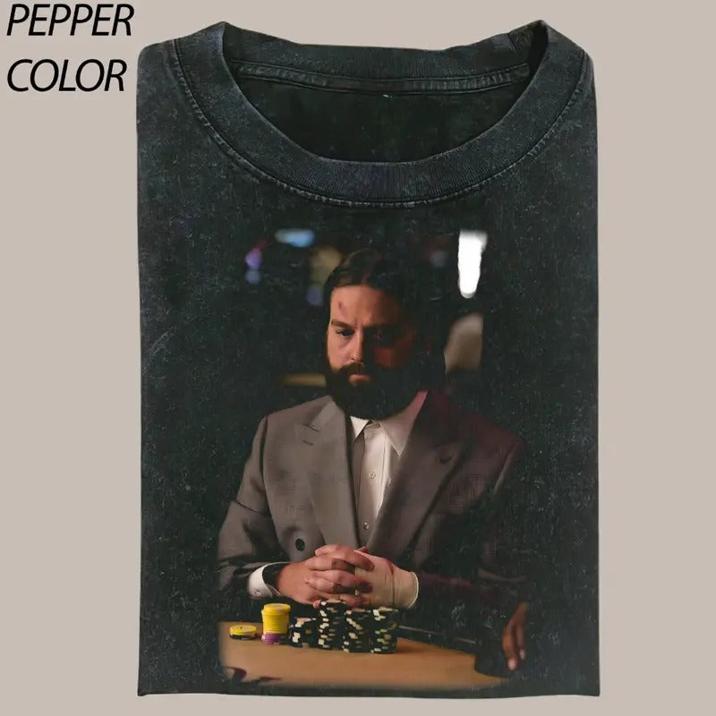 Vintage Playing Poker Graphic Unisex T-shirt, Funny Hangover Movie Tee, Valentine's Day For Him, Valentine's Gift For Boyfriend Menswear Top