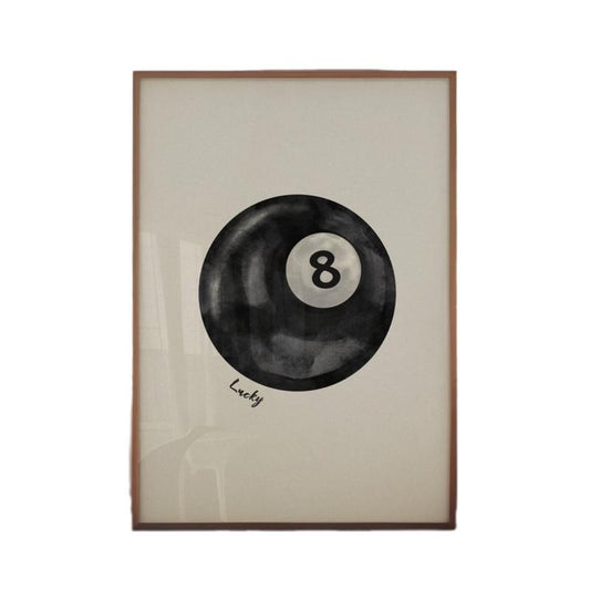 Vintage Pool Ball Print, Lucky 8 Ball Wall Art, Trendy Art Prints Poster, Gifts For Women Besties Wall Art Decor, Poster Prints No Frame, Wall Decoration, Modern Wall Art, Gifts For Birthday Christmas
