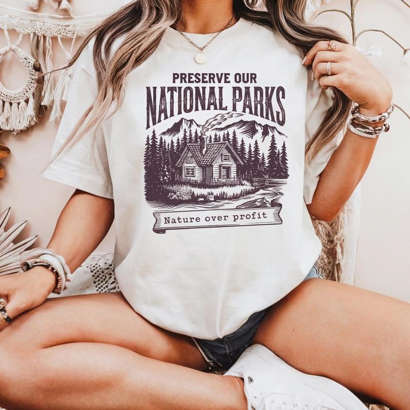 Vintage Protect Our National Parks T-Shirt, Protect Our Parks Tee, Unisex Garment-Dyed T-shirt, Nature, Public Lands, Wildlife