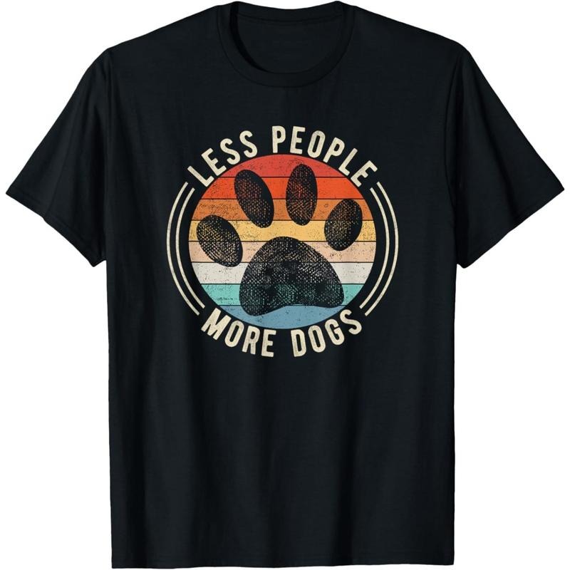 Vintage Retro Funny Sayings Dog Lover Less People More Dogs T-Shirt.made in usa Hoodie, Sweatshirt | DripVista.com