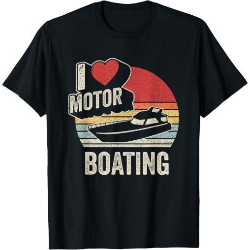 Vintage Retro I Love Motor Boating Funny Boater T-Shirt made in usa Hoodie, Sweatshirt | DripVista.com