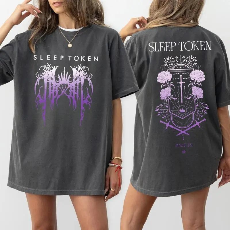 Vintage Retro Sleep Token Damocles Purple 2 Side Shirt, Sleep Token Tour 2025 Tee, New Song Concert Tour, Gift for Fan, Trendy Sleep Token Top Casual