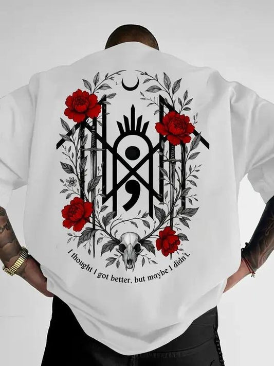 Vintage Retro Sleep Token Flowers Red Only Back Shirt, Sleep Token Tour 2025 Tee, New Song Concert Tour, Gift for Fan, Trendy Sleep Token Top Casual