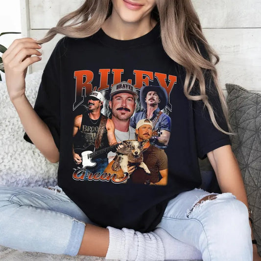 Vintage Riley Green Graphic T-shirt Don't Mind If I Do Sweatshirt Damn Country Music Tour Hoodie Riley Green Merch Gift For Fans Men Women