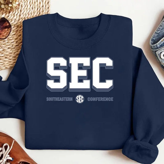 Vintage SEC Southeastern Conference Football Sweatshirt, NCAA SEC Southeastern Conference Sweatshirt, Gitf For Fans