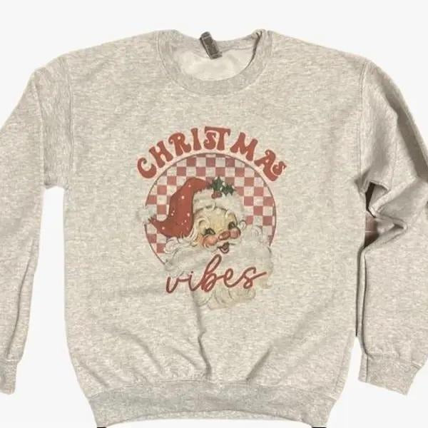 Vintage Santa Crewneck Sweatshirt T-Shirts, Hoodie | DripVista.com