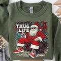 Vintage Santa Thug life Christmas Sweatshirt, Thug Life Christmas Sweatshirt, Christmas Sweatshirt, Christmas Movie Tee, Christmas Friends Shirt, Christmas Gifts for Women Holiday Crewneck Xmas