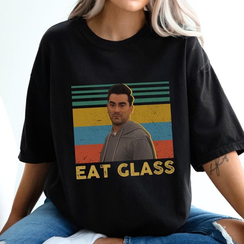 Vintage Schitt's Creek Eat Glass Shirt, Vintage T-Shirt