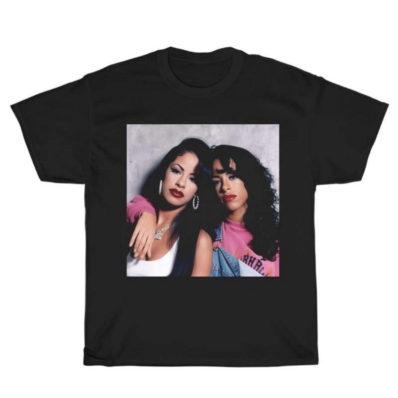 Vintage Selena Gunpla brand Aaliyah Graphic Unisex Rap Design T-Shirt, Gift for Him, Her Hoodie, Sweatshirt | DripVista.com