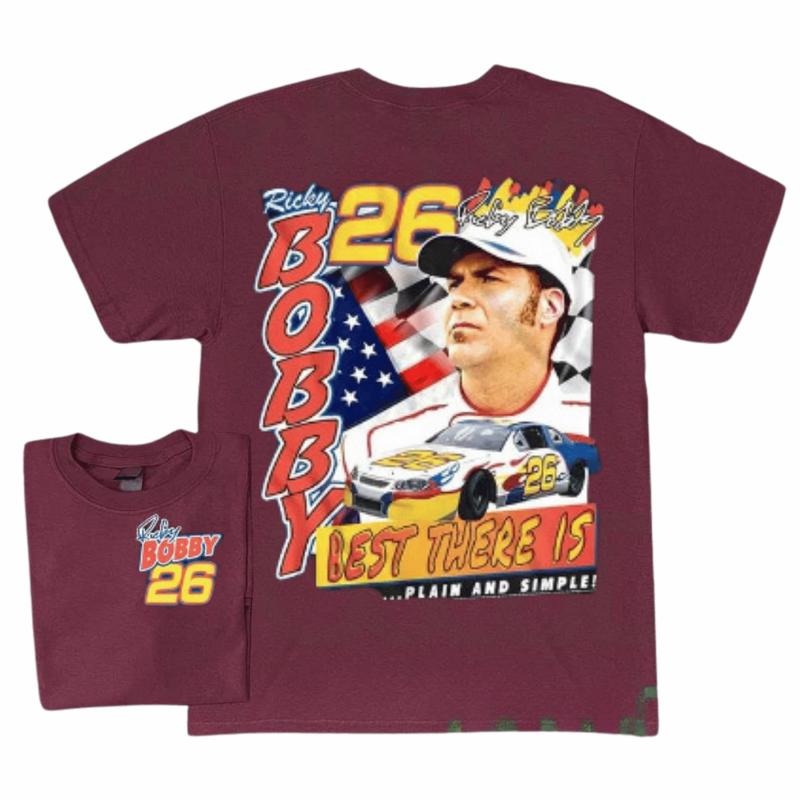 Vintage Shirt Talladega Nights T-shirt Casual Short Sleeve Crew Neck T-shirt for Daily Streetwear Gift For Men Gunpla...