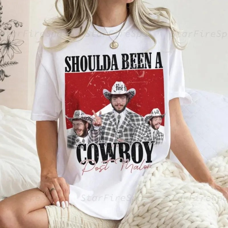 Vintage Shoulda been a Cowboy Shirt, Vintage Shoulda been a Cowboy Merch, Gift, Graphic Tee Top Womenswear Hoodie, Sweatshirt