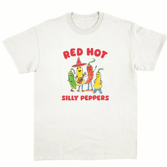 Vintage Silly Peppers Unisex T-Shirt - Graphic Tee Men's Top - Women, Womenswear