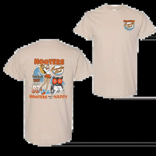 Vintage Spencers Hooters Country Club Unisex T-Shirt For Womens, Mens, Comfort Color Shirt Full Color, Full Size