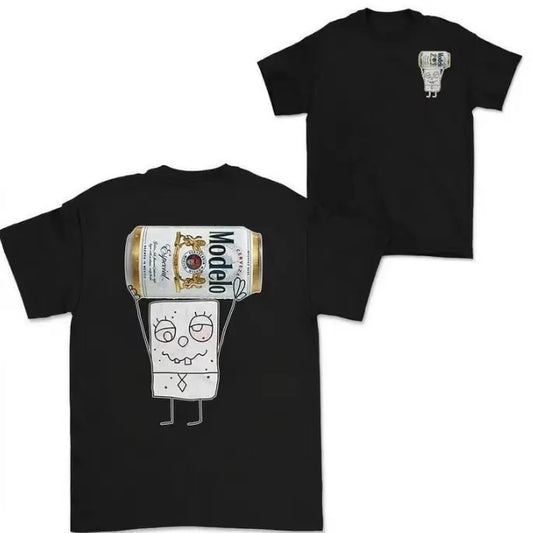 Vintage Spongebob Shirt Cotton Short Sleeve T- Shirt