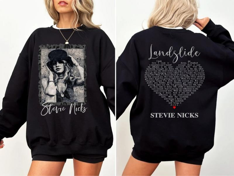 Vintage Stevie Nicks  2 Side Sweatshirt Hoodie Hollywood, Don't Be A Lady Be A Legend Shirt, Retro 90s Stevie Nick Tour...