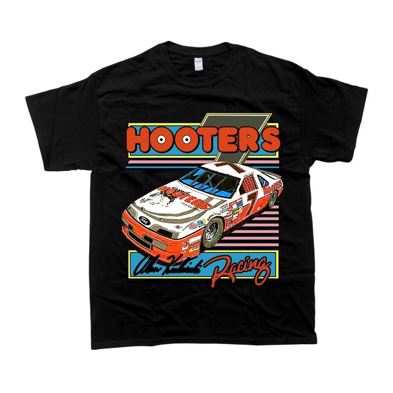 Vintage Style Alan Kulwickii NASCAR Hooters Racing Tee Tshirt Casual Hoodie, Sweatshirt | DripVista.com