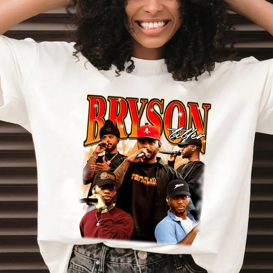 Vintage Style Bryson Tiller T Shirt, Bryson Tiller Shirt Sweatshirt Hoodie, Retro 90s Sweater, Gift For Woman Man Unisex Shirt, Unisex T-Shirt, Gifts For Him Her, Short Sleeve Tee Shirt, Gifts For Birthday