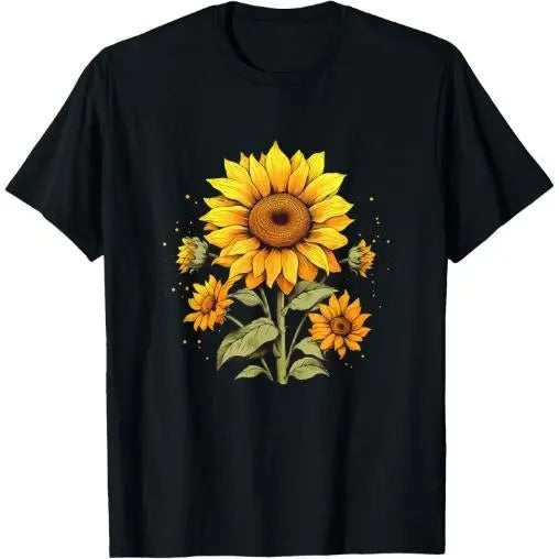 Vintage Sunflower Graphic T-Shirt Made in USA Hoodie, Sweatshirt | DripVista.com