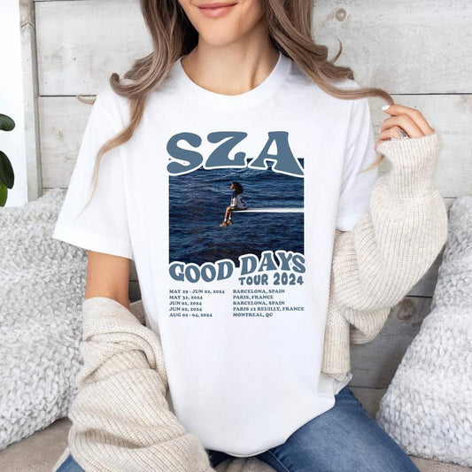 Vintage Sza Good Days Tour Tshirt, Sza 90s Shirt, Sza New Bootleg 90s Tshirt, Sos Sza Merch, Unisex Tshirt, Gift For Her, Hip Hop Lover Gift, Unisex T-Shirt, Gifts For Men Women, Short Sleeve Tee Shirt, Gifts For Birthday Fathers Day Christmas