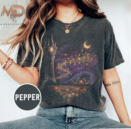 Vintage Tangled Rapunzel Comfort Color Shirt, Princess Rapunzel T-shirt,  Family Trip Tee, Tangled Inspired Tee, rapunzel tower tshirt