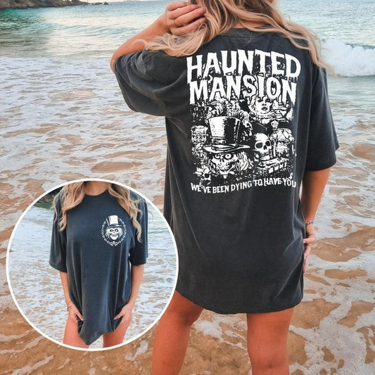 Vintage The Haunted Mansion Comfort Colors Shirt, Retro Halloween Shirt, Haunted Mansion Shirt, Halloween Matching Shirt
