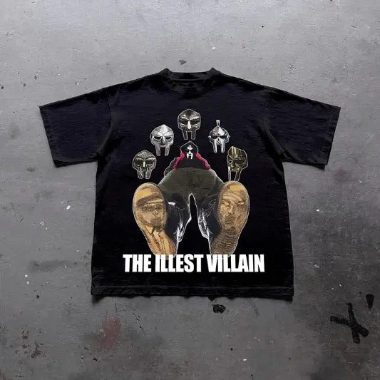 Vintage The Illest Villain Mf Doom Graphic Print Casual Cotton T-Shirt, Y2k Shirt, Unisex T-Shirt, Gift For Men Women...