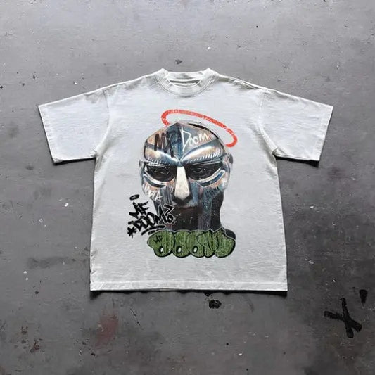 Vintage The Illest Villain Mf Doom Graphic Print Cotton T-Shirt, Y2k Shirt, Unisex T-Shirt, Gift For Men Women