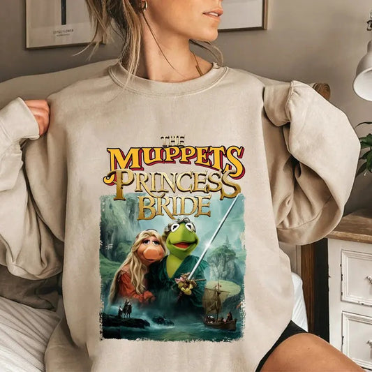 Vintage The Muppet Princess Bride Sweatshirt, Muppet Movies Shirt, Kermit And Miss Piggy Tee Shirt, The Princess Bride Shirt, Gift For Lovers