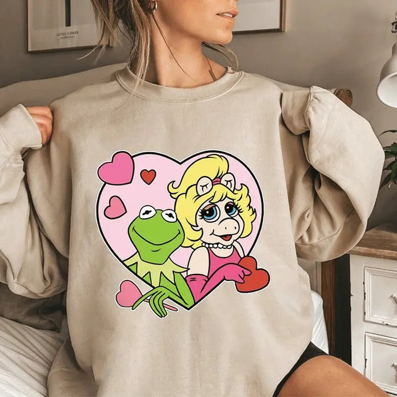 Vintage The Muppets Carol Shirt, Kermit And Miss Piggy Love T-shirt, Funny The Muppets Shirt, Valentine's Day Sweatshirt,...