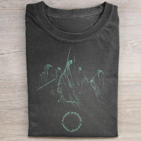 Vintage The Nazgul Graphic Tee - The Lord of The Rings Movie Shirt - Ringwraiths Tee - Black Riders Shirt - LOTR - Novel Shirt - Middle Earth Shirt Top Womenswear