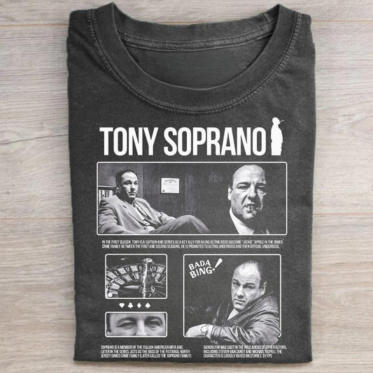Vintage Tony Soprano Graphic Tee - The Soprano Movie Shirt - Mafia Movie Shirt - James Gandolfini - Iconic Movie Shirt - Mafia Boss Shirt Streetwear Menswear Top