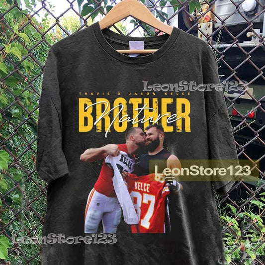 Vintage Travis Kelce x Jason Kelce T-Shirt, Gift For Women And Man Unisex T-Shirt, T-Shirt