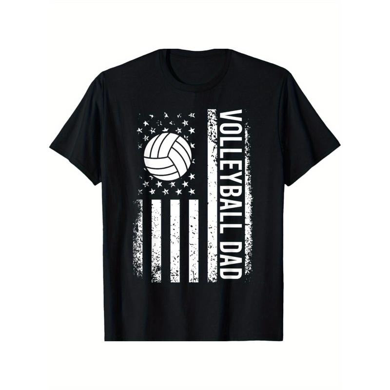Vintage USA Flag Dad Fathers Day Retro T-Shirt - Daddy Papa Volleyball Made in USA Hoodie, Sweatshirt | DripVista.com
