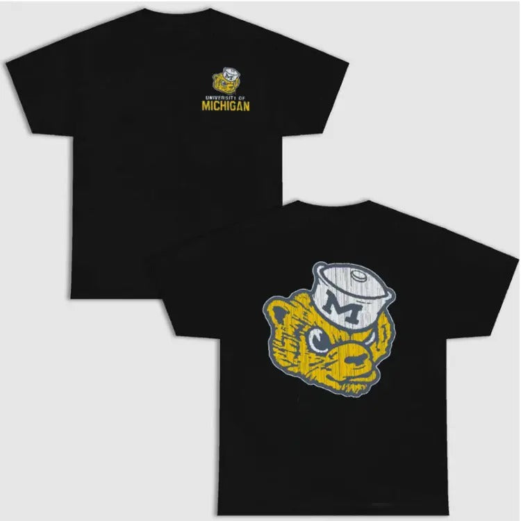 Vintage University of Michigan 2-Hit T-Shirt, NCAA Tee, Full Color T-Shirt, Unisex T- Shirt, For Men, For Women Hoodie,...