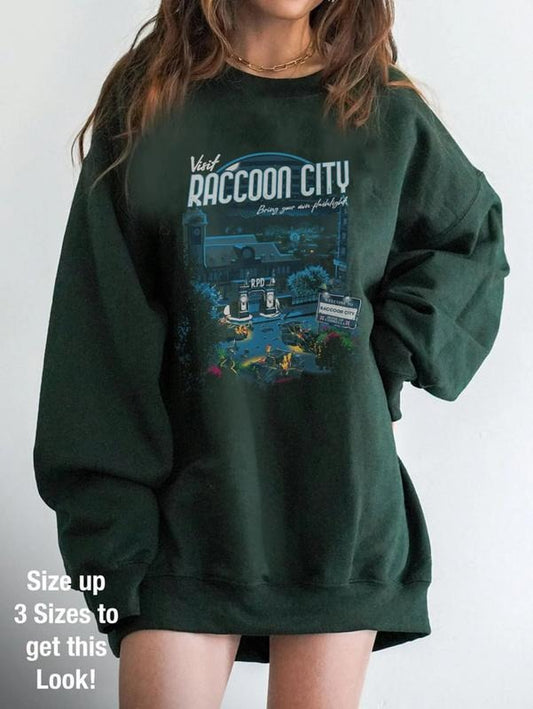 Vintage Visit Raccoon City Sweatshirt, Welcome To Raccoon City Tee Shirt, Vintage Raccoon City T-Shirt