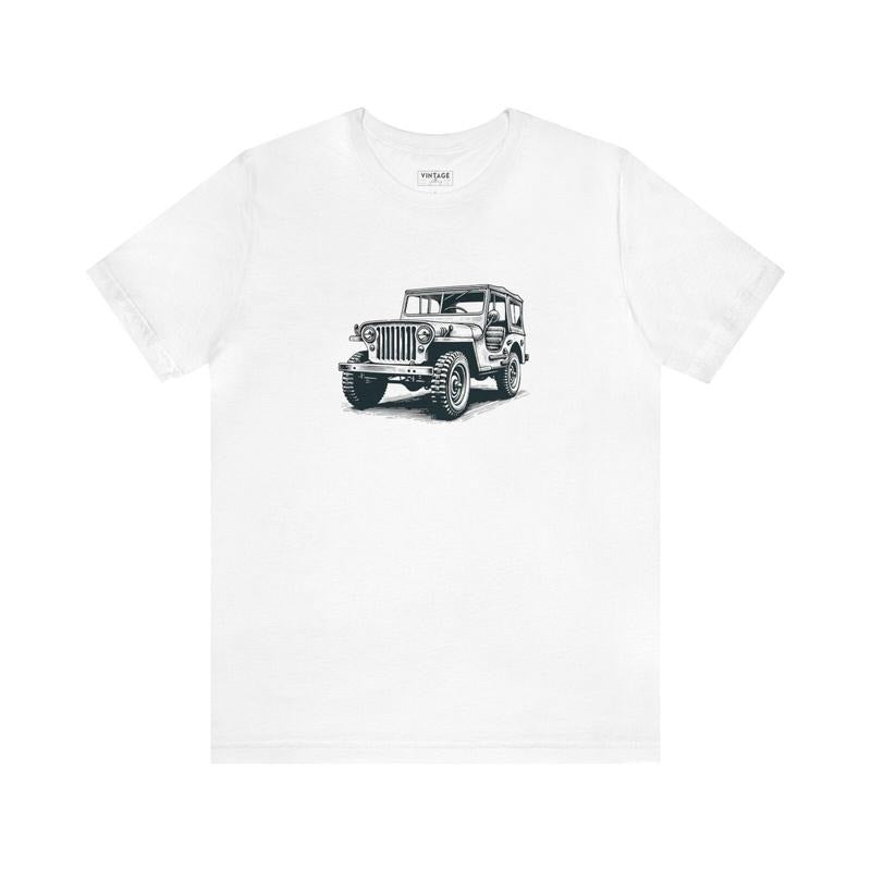 Vintage Willys HandDrawn Style TShirt  Classic Jeep Enthusiast Apparel Menswear Top