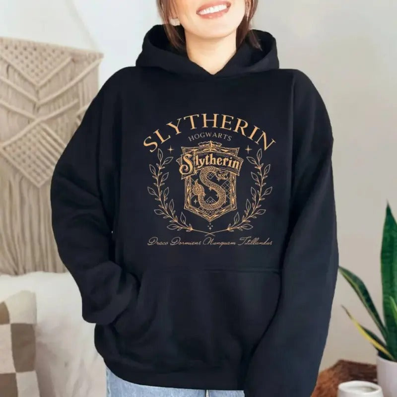 Vintage Wizard House Sweatshirts, Hogwarts House Hoodie, Hp Wizard School Shirt, Potter Sweater Gift, Harry Magic, Universal Studios Fan, Unisex Sweater Pullover Tee