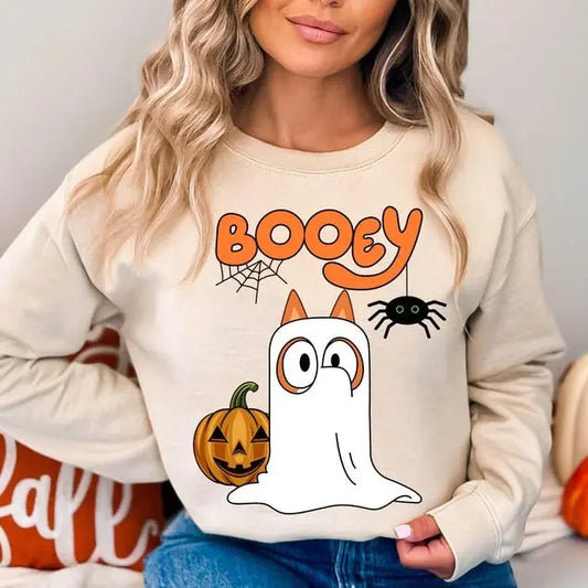 Vintage blue y Halloween Shirt, Retro Booey Spooky Season Sweatshirt, blue y Spooky Vibes Shirt, blue y Family Matching Halloween Shirt.